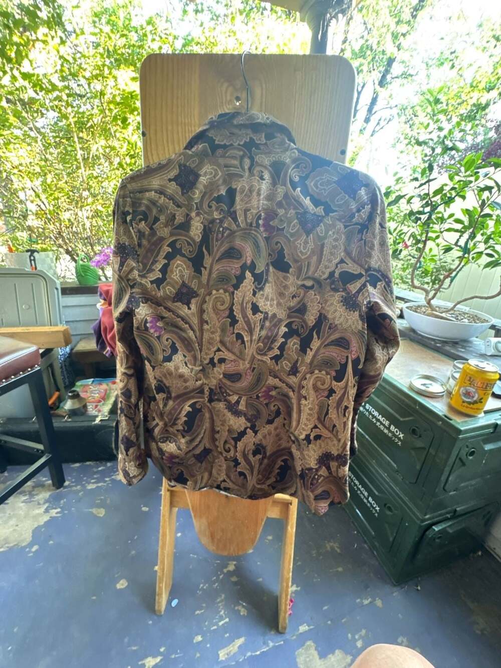 MediumWomen's No Iron Paisley Button-Down Long Sleeve Shirt Size business - Picture 5 of 5